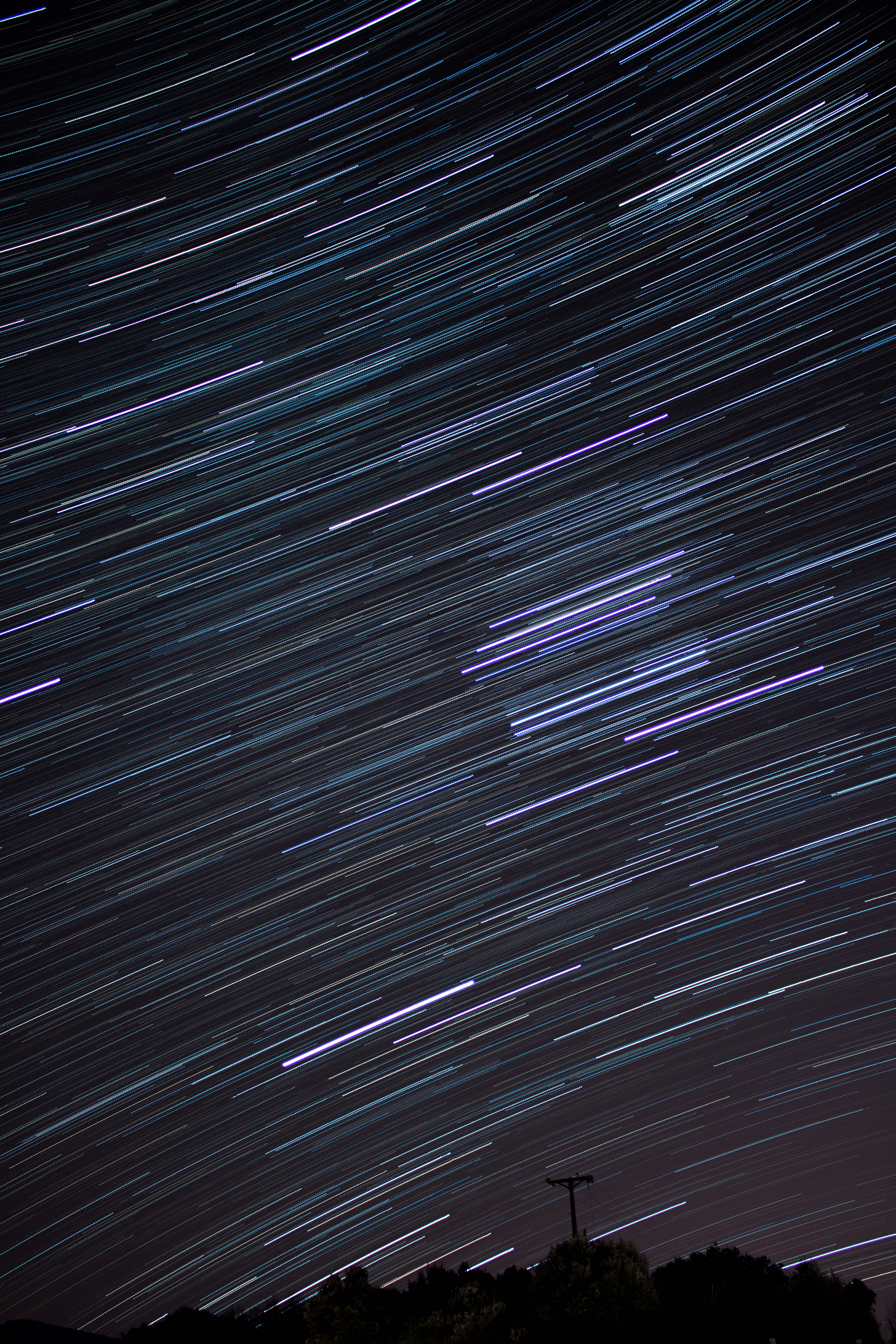 time lapse photography of falling stars